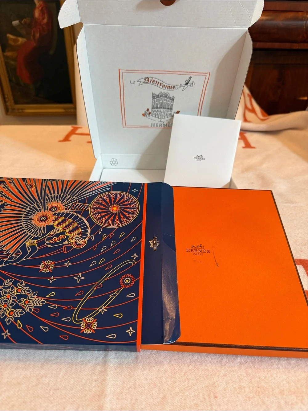 HERMES Jungle Love Rainbow Scarf,New with Receipt & 3 Boxes Robert Dallet Design